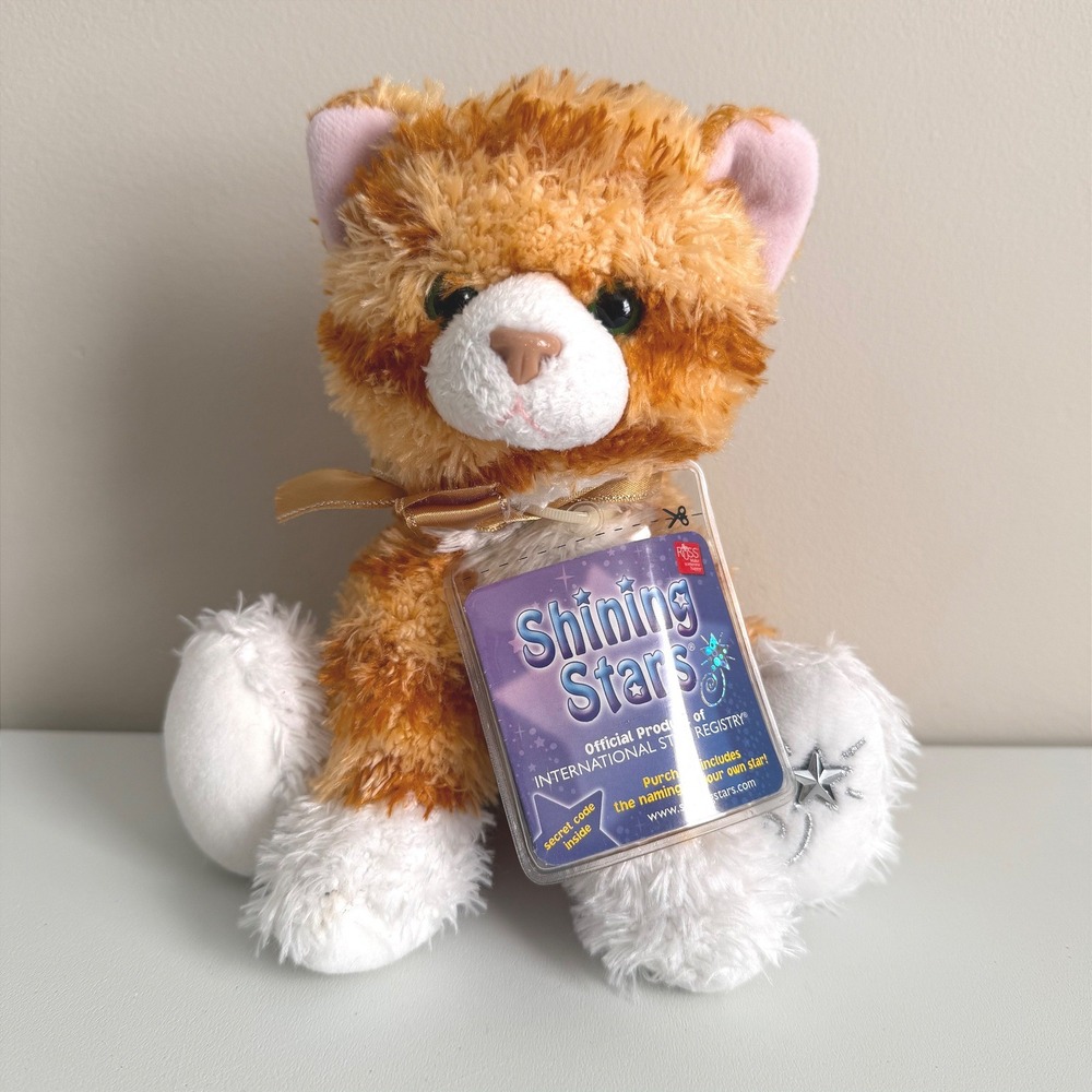 Russ Berrie Shining Stars Orange Tabby Cat Plush 2006 NWT Secret Code